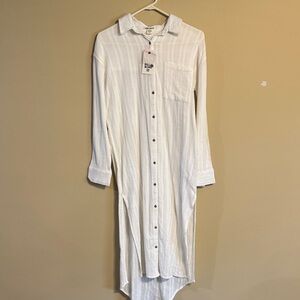 Billabong White Long Sleeve Dress